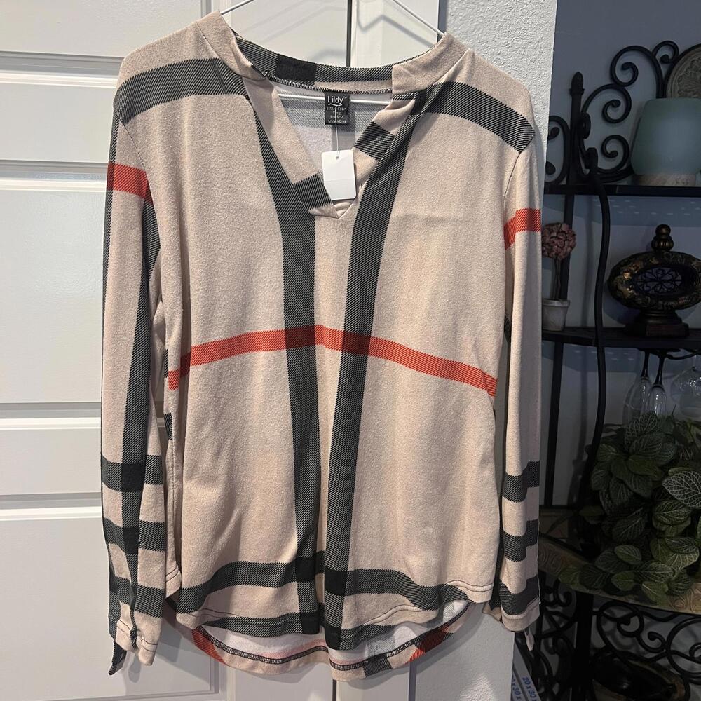 Lildy Button Sleeve Tunic Size S-M